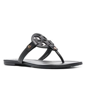 Tory Burch Miller Flip Flop in black leather – size 9.5